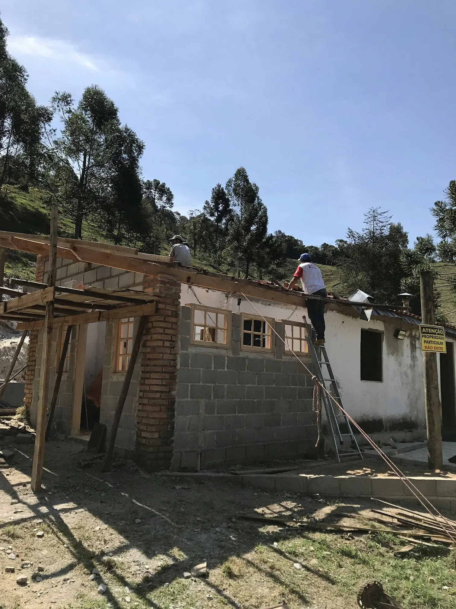 Fechamento da area do banheiro